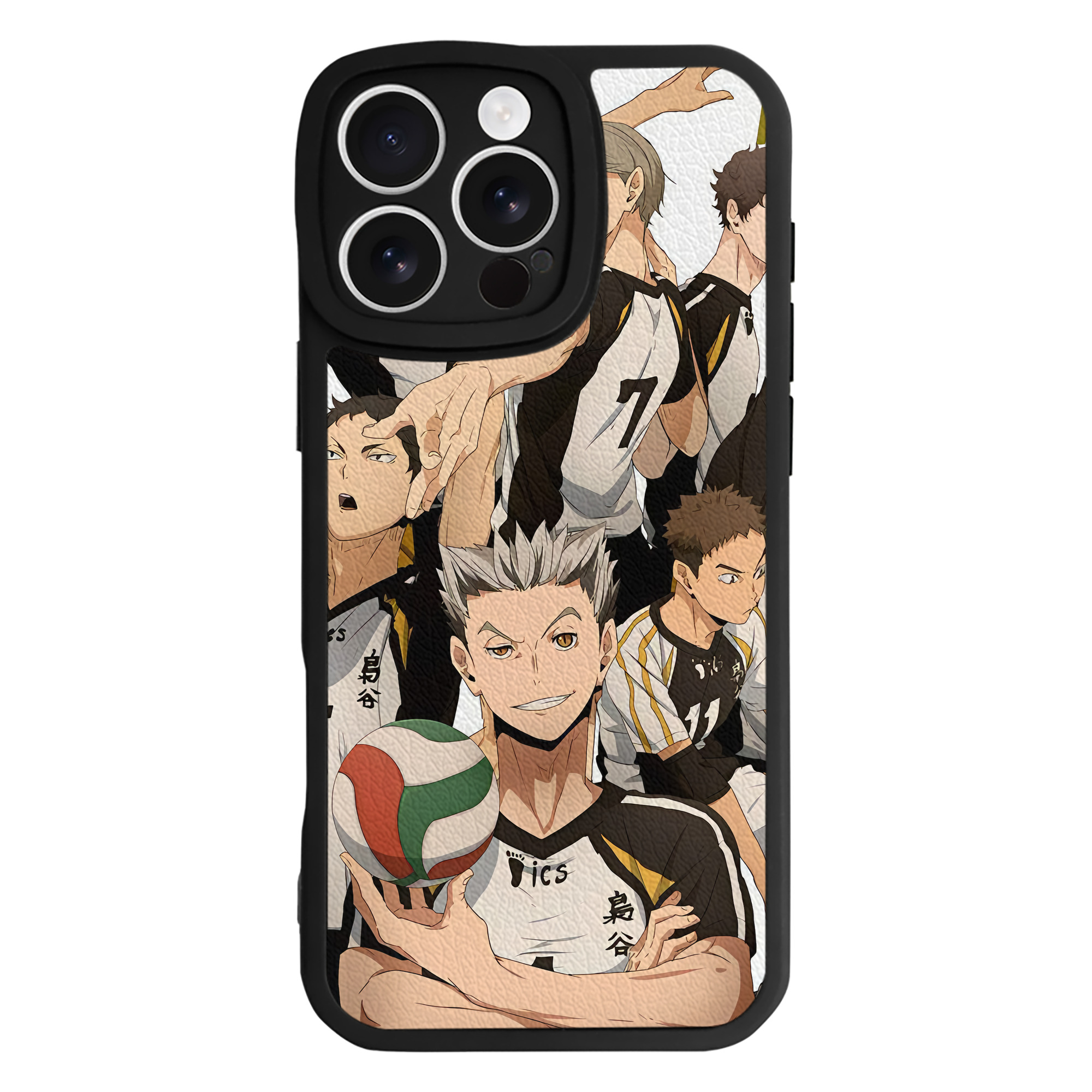 （画像用） ハイキュー!! Haikyu!! 【iPhone 16シリーズ対応】シリコンスマホケース（レザー調） 材質：シリコン